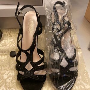 Black Heels with Rhinestones